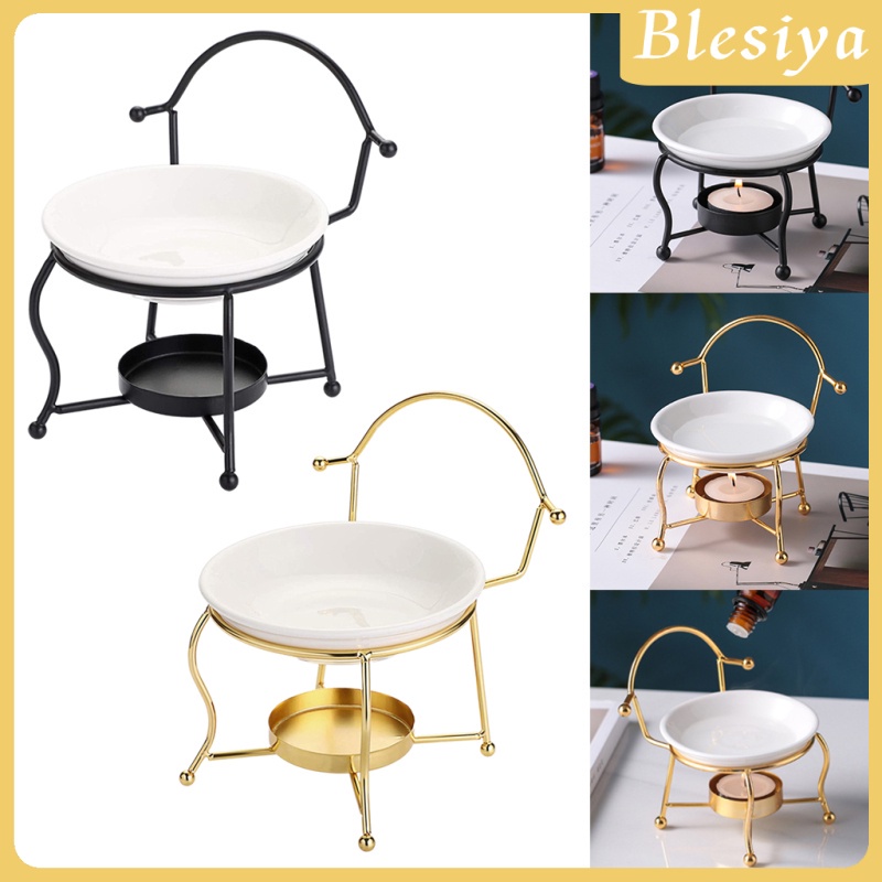 Đèn đốt tinh dầu kiêm nấu chảy sáp hiện đại gốm có giá giữ đèn trà khuếch tán hương thơm cho spa yoga văn phòng nhà cửa