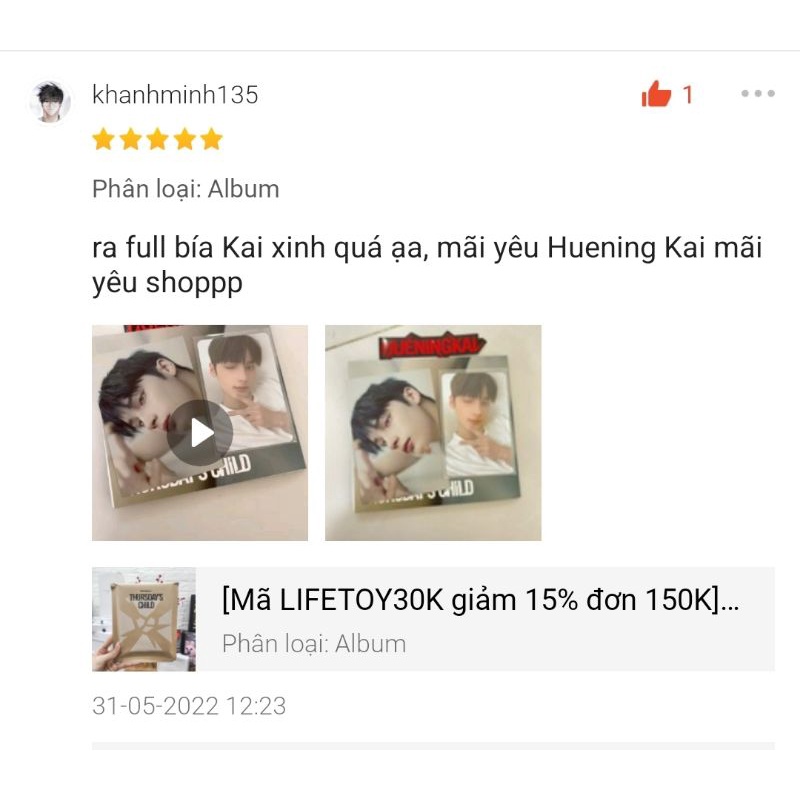 TXT OFFICIAL - THỦ LĨNH CARD BO GÓC - THURSDAY'S CHILD