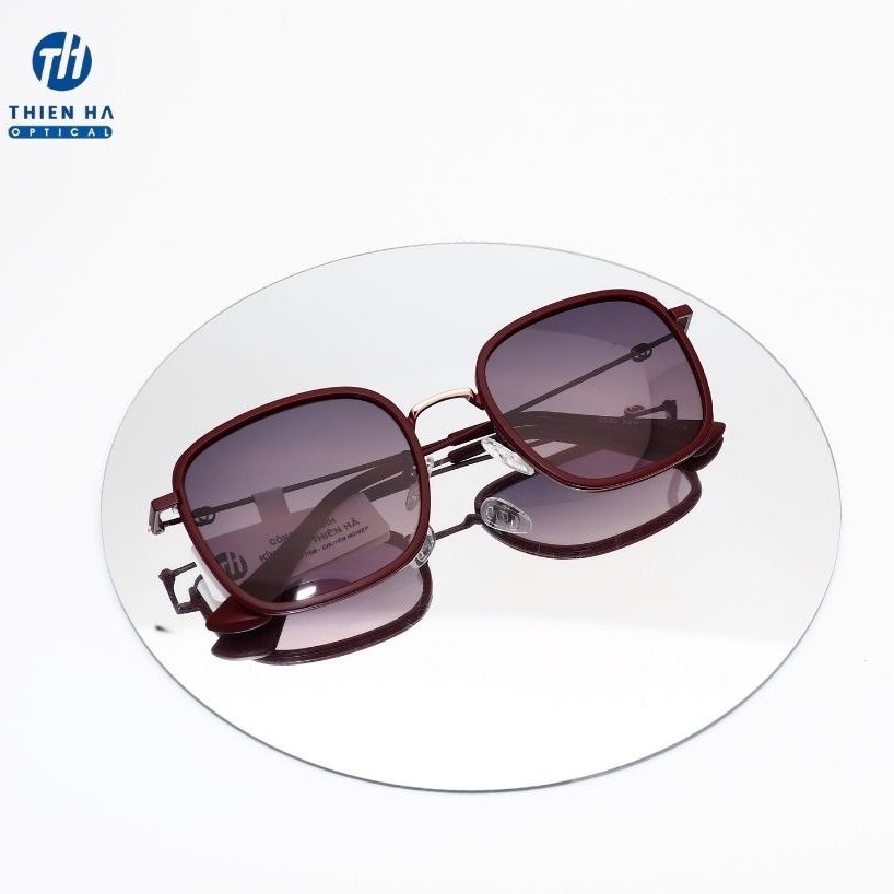 Kính mát thời trang chống nắng THIENHA OPTICAL nhựa nhẹ thiết kế độc quyền kiểu dáng dễ đeo xu hướng mới nhất TH3532
