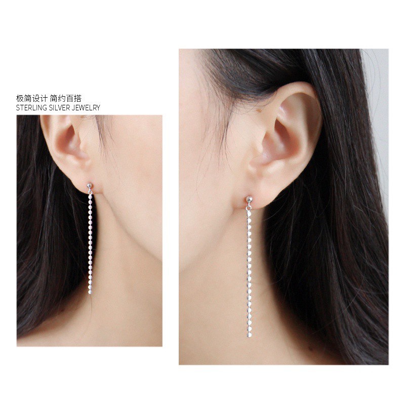 Bông Tai Mạ Bạc 925 Hình Tròn Nhỏ Đính Hạt Nhiều Kiểu Dáng Thời Trang