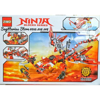 LEGO ZIMO lắp ráp ROBOT RỒNG NINJA ( Đỏ )