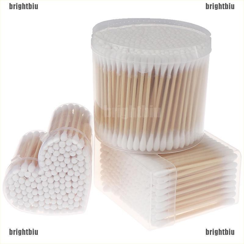 BIU 300 pcs New Disposable Cotton Swab Applicator Q-tip Swabs Bamboo Handle Sturdy[VN]