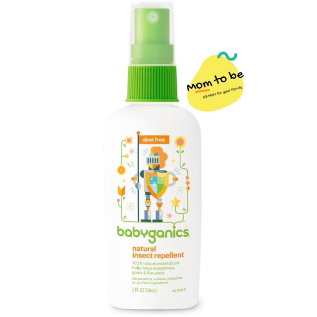 Xịt chống muỗi và côn trùng BabyGanics 59ml nhập Mỹ