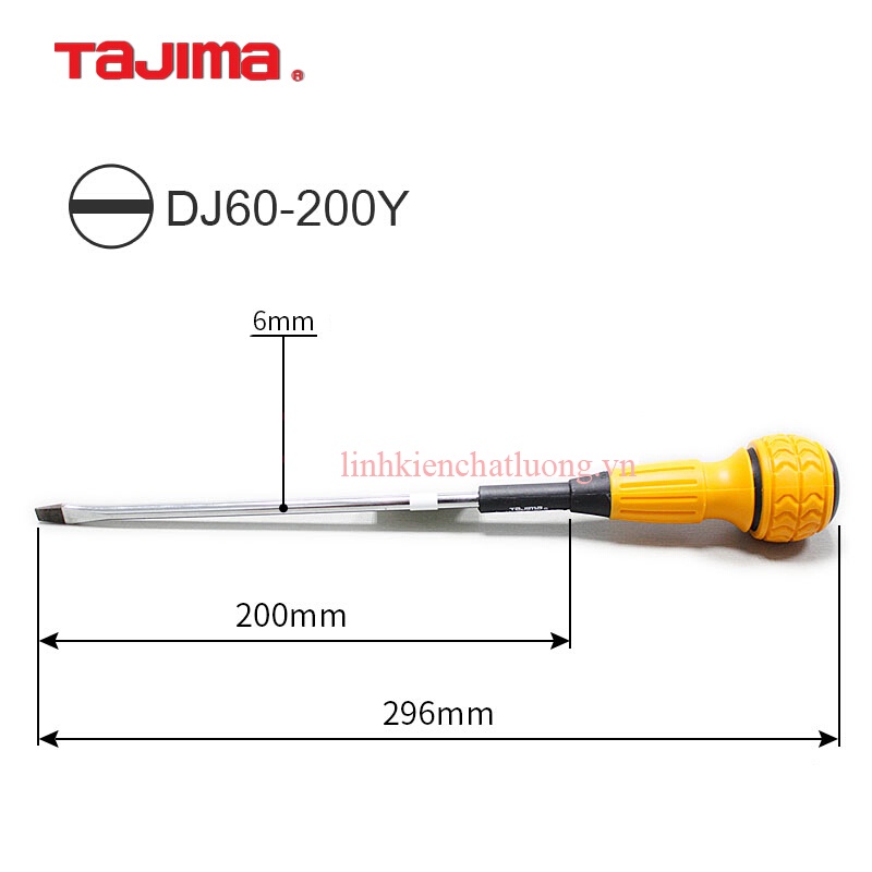 Tô vít 2 cạnh 6x200mm TAJIMA DJ60-200Y
