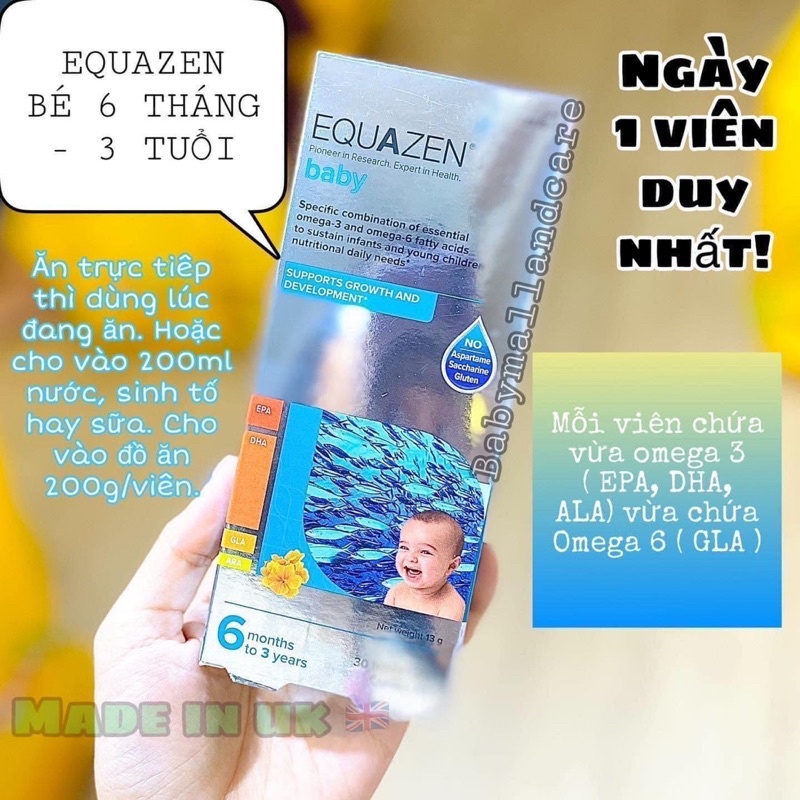 DHA Equazen Cho Bé 6m-3y mẫu mới