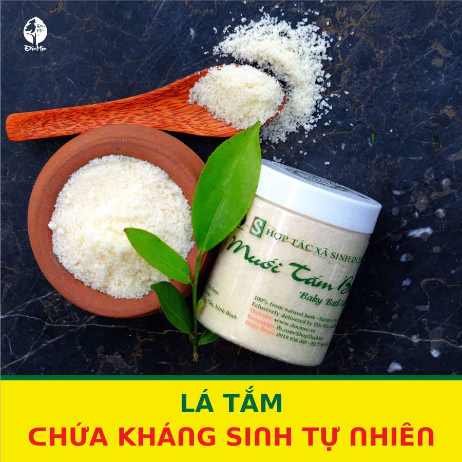 Muối Tắm Bé Độc Mộc SẠCH Rôm Sẩy Mẩn Ngứa hũ 400gr