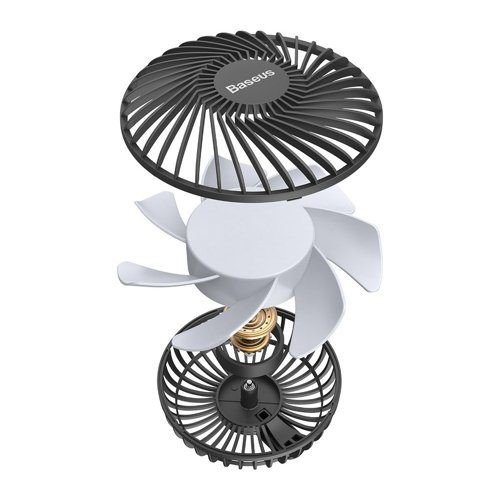 Quạt Gió Xe Hơi Baseus Làm Mát 360 Độ Xoay Cửa Gió Xe Hơi Im Lặng/Ghế Sau USB Mini Quạt Làm Mát-3 Tốc Độ Điều Chỉnh