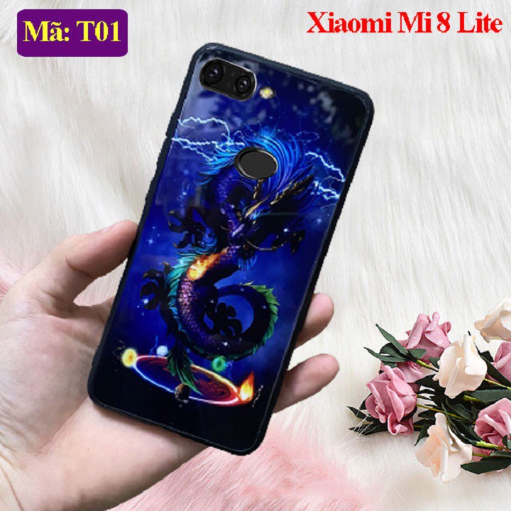 [Freeship] Ốp Lưng Xiaomi Mi 8 Lite - Ốp điện thoại Xiaomi mi8 lite mặt lưng in hoa 3D sang trọng, vỏ case đẹp