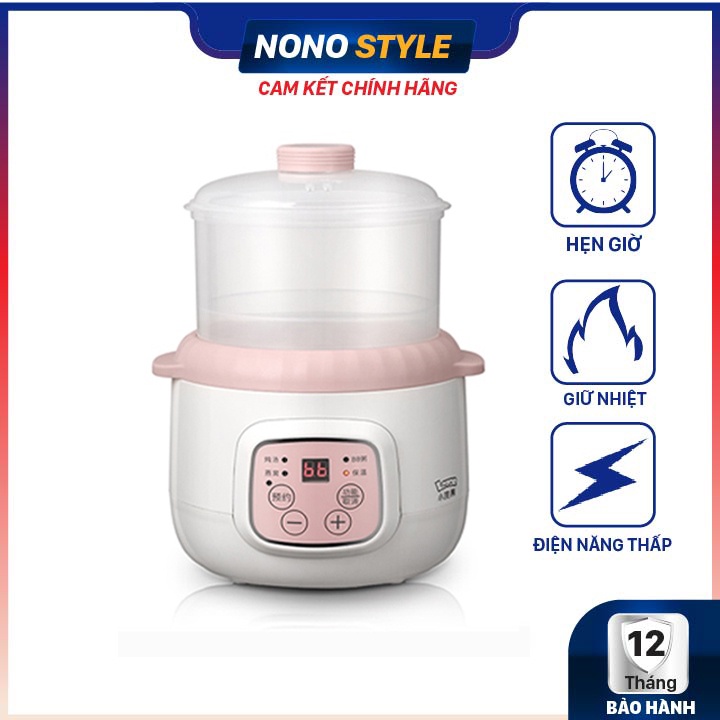 Nồi điện mini đa năng, hầm chậm, ninh hầm, tiềm, nấu cháo cách thủy - Lotor 0.8 Lít D08 - BẢO HÀNH 12 THÁNG