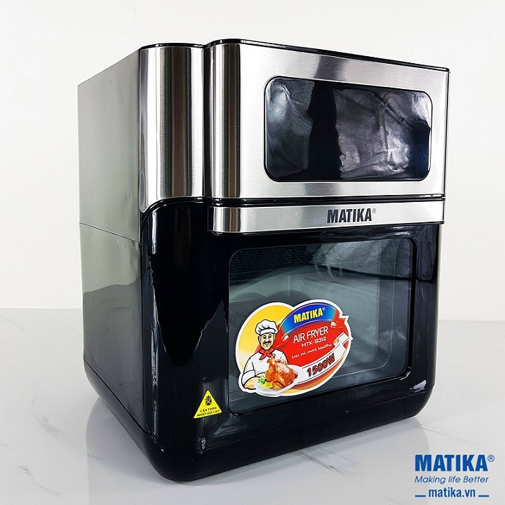 Nồi Chiên Không Dầu 12L Matika-9312 Đa Năng 9 in1 chức năng chiên điều khiển cảm ứng hiện đại chiên nướng quay (12.0L)