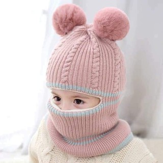 Mũ len ninja giữ ấm cho bé