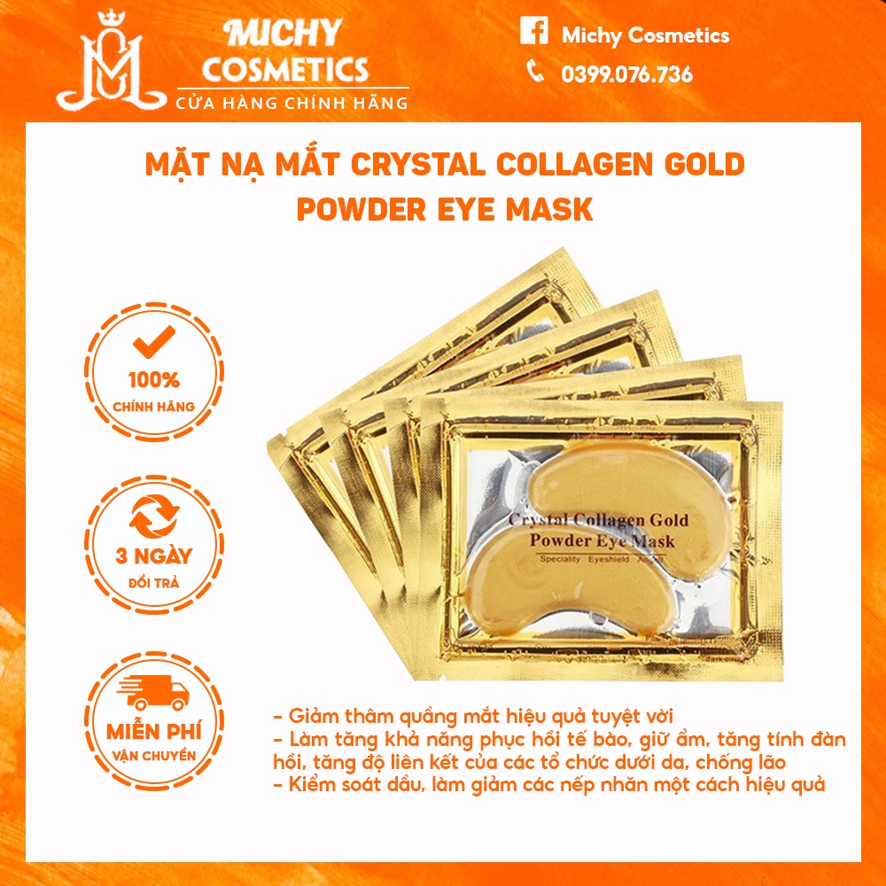 Mặt nạ mắt Crystal Collagen Gold Powder Eye Mask dưỡng và giảm quầng thâm mắt