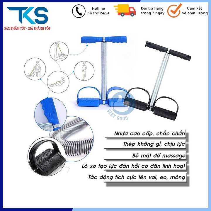 Dây kéo đàn hồi lò xo thép siêu bền Tummy trimmer dụng cụ thể dục tập gym cơ bụng tay eo lưng tại nhà tiện dụng