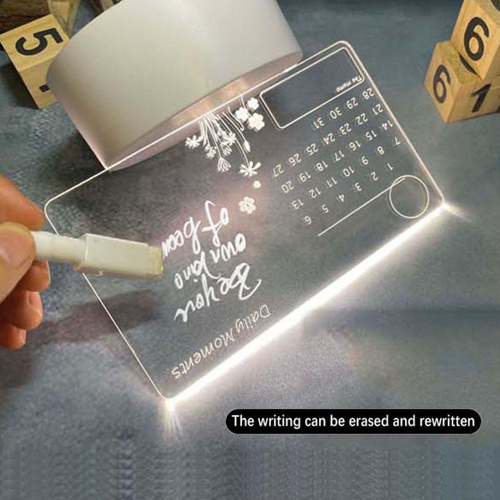 GOGOUP Note Bảng Ghi Chú Có Đèn Ngủ USB Trong Suốt Kèm Bút