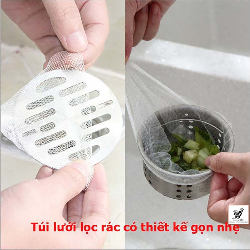 100 Túi Lọc Rác Bồn Rửa Chén Bát Tiện Lợi, Dễ Sử Dụng, Dai [LỌC RÁC 100]