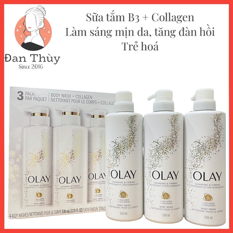 Sữa tắm ban đêm OLAY TRẮNG DA GIẢM THÂM CHỐNG LÃO HÓA OLAY Cleasing & Renewing B3 RETINOL 530ml Mỹ