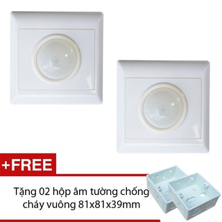 Bộ 02 Công tắc cảm biến hồng ngoại Argos Fs03 - 12V DC, 7A  (lắp âm tường) + tặng 02 đế âm