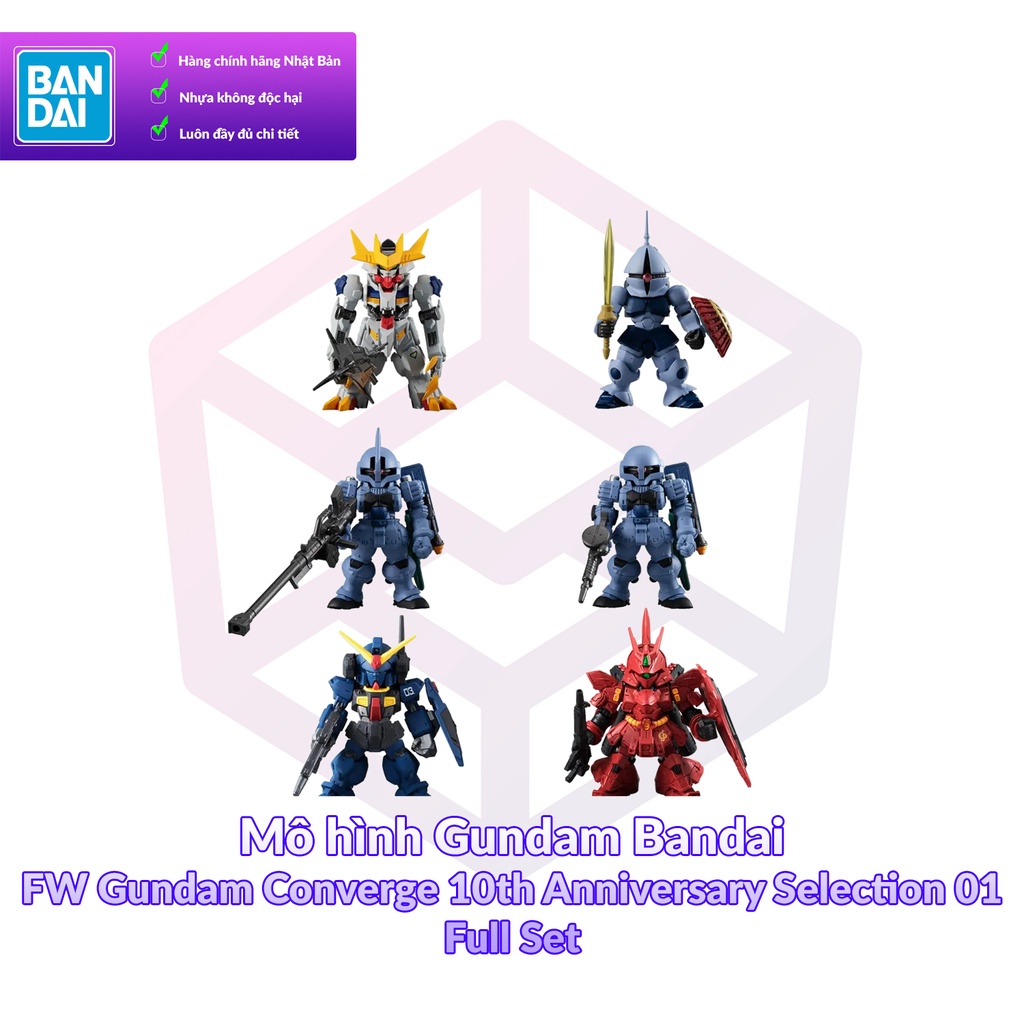 Mô hình Gundam Bandai FW Gundam Converge 10th Anniversary Selection 01 Full Set [FCH]