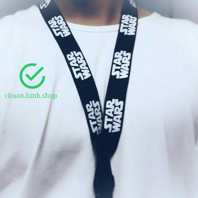 (Ảnh tự chụp) Dây đeo thẻ nhân viên văn phòng LANYARD KEYCHAIN supreme white off starwar giá rẻ