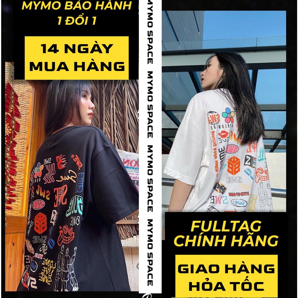 Áo Thun SWE NHIỀU LOGO FULLTAG | Áo Thun COTTON 100% | CHUẨN CAO CẤP 1:1 LOCAL BRAND
