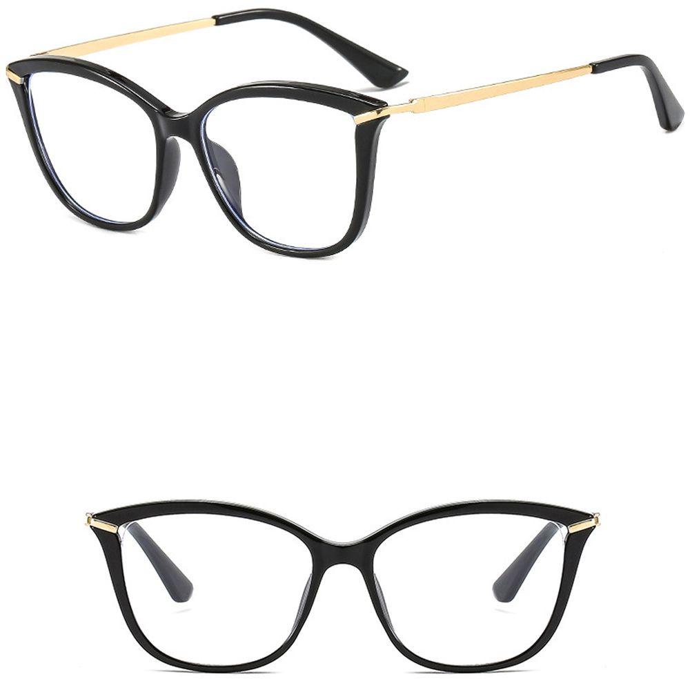 Mắt Kính Chống Ánh Sáng Xanh Hình Mắt Mèo In Họa Tiết Da Báo Thời Trang