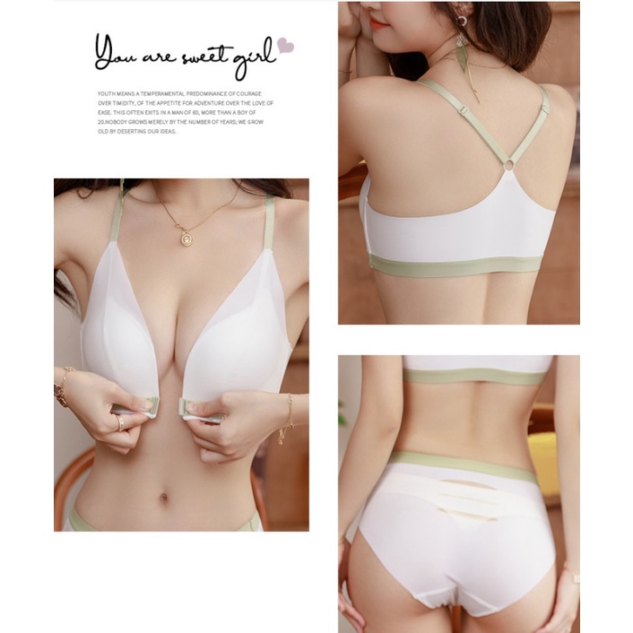 Bộ đồ lót nữ su cài trước nâng ngực cao cấp, trẻ trung (MS 07005) Anna Shop