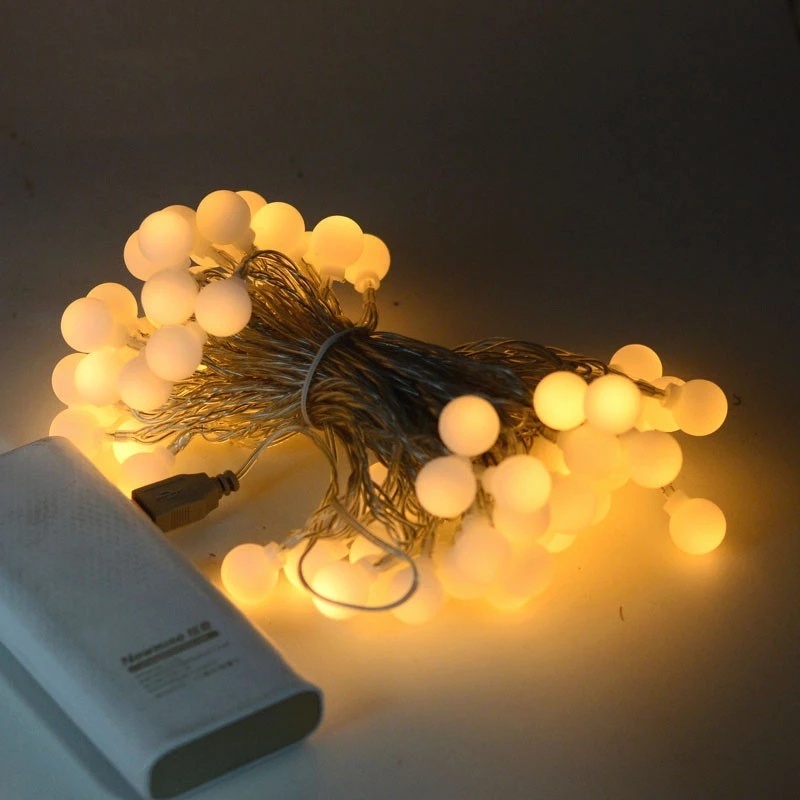 Dây Đèn LED Ánh Sáng Trắng Ấm Sạc USB Trang Trí Nhà Hàng / Tiệc Cưới / Giáng Sinh Năm Mới