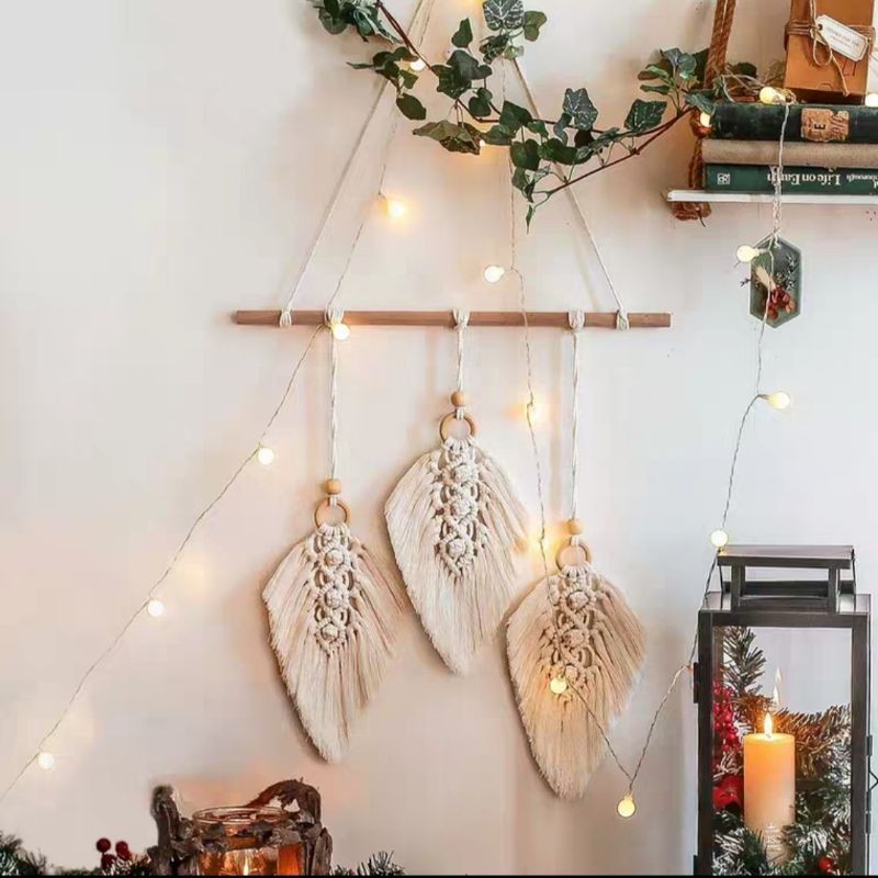Lá treo tường trang trí 🌿mành treo🌿rèm treo Macrame decor không gian