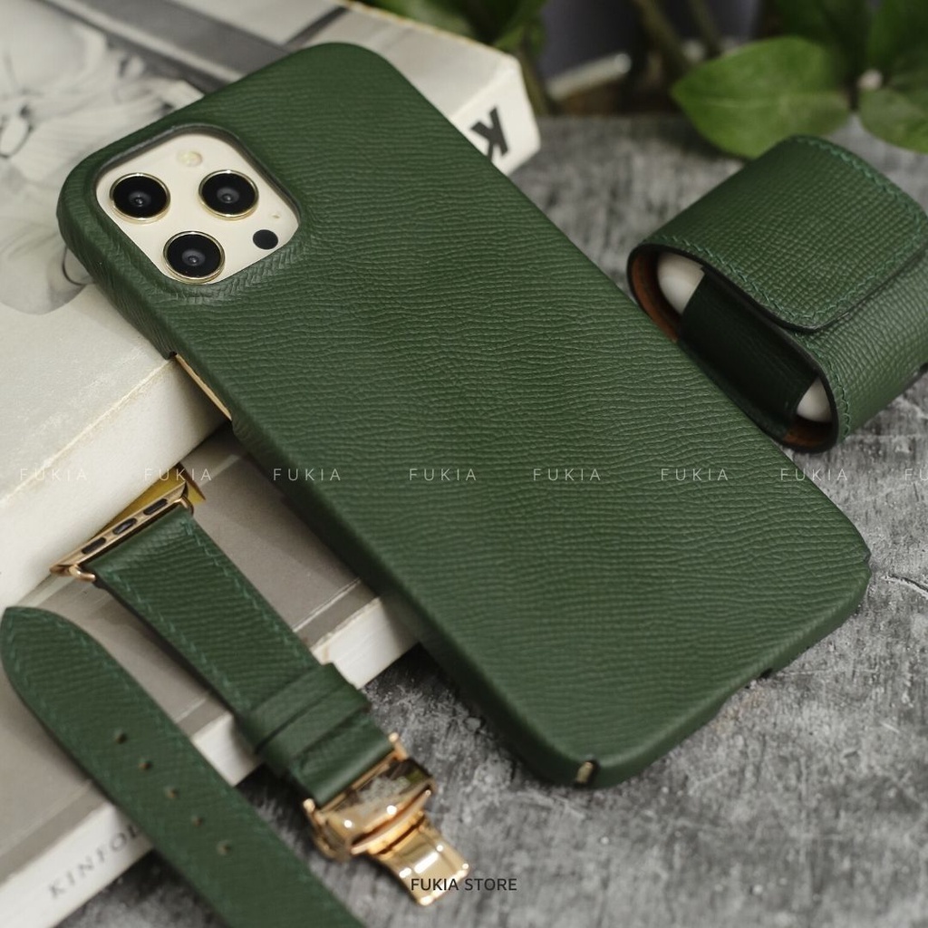 Ốp da thủ công Epsom Full viền dành cho IPhone 14/14Plus/14Pro/14Promax/13/13Pro/13Promax/12/12Pro/12Promax ODTC101