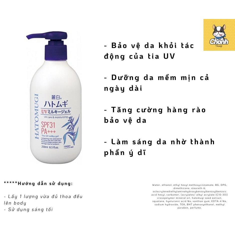 Lotion Dưỡng Body Nhật Ý Dĩ