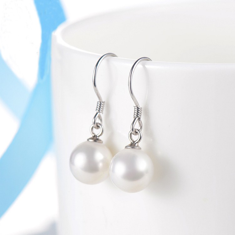 Bông tai móc câu hạt châu trắng đơn giản dễ thương phụ kiện trang sức thời trang hàn quốc - dorami