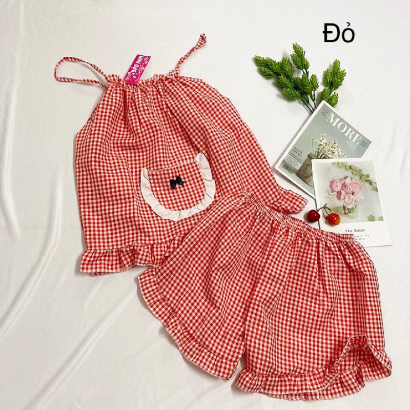 Đồ bộ mặc nhà freesize từ 40-45kg , đồ bộ cho nữ, cho bé gái lớn vải mềm - B01