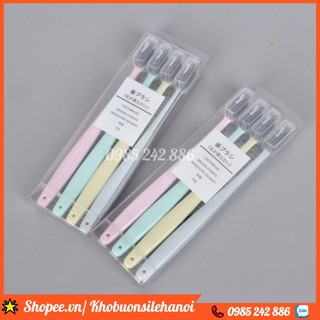 SET 4 BÀN CHẢI ĐÁNH RĂNG THƯƠNG HIỆU MUJI - HÀNG XUẤT NHẬT