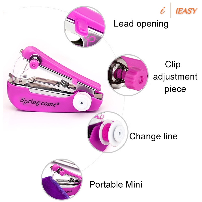 IE❤Hand-held Sewing Machine Mini Home Manual Small Portable Pocket Travel Essential