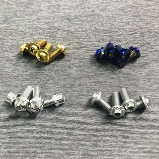 COMBO 4 ỐC KIỂU 8LY2.5 ] ỐC DĨA KIỂU INOX TRANG TRÍ CHO XE MÁY BÓNG LOÁNG