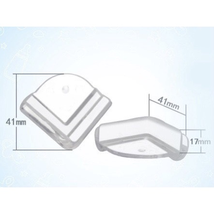 Miếng dán cạnh bàn chất liệu silicon dẻo Trong Suốt &amp; Màu cao cấp (hình tam giác &amp; hình tròn) - Giá 01 cái