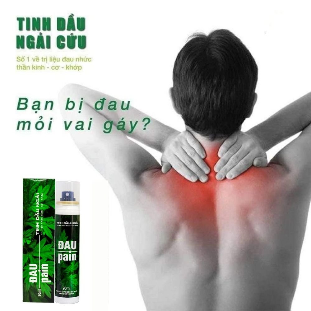 Dầu ngải cứu xoa bóp xương khớp Pain Oil hỗ trợ đau mỏi vai gáy, sưng cơ 90ml