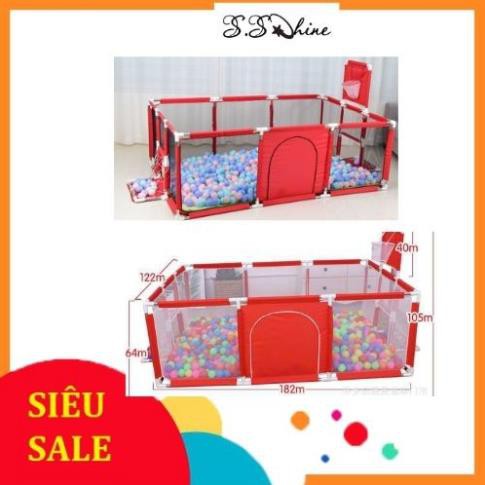 Quây cũi kiêm nhà bóng S.Shine hình chữ nhật kích thước 1m2.1m8 tính cả 2 khung thành 1m2.2m3