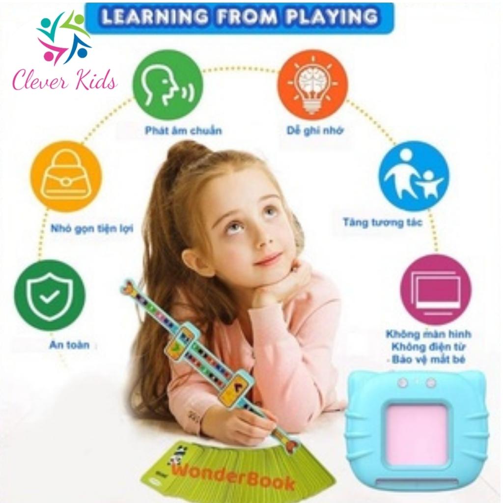 Máy đọc thẻ tiếng anh cho bé, máy đọc thẻ flashcard song ngữ Anh-Việt loại 112 thẻ và 255 thẻ