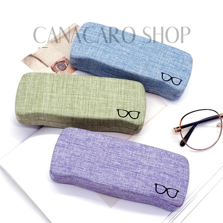 Hộp đựng kính cận đẹp dễ thương cute thời trang cao cấp kèm khăn lau CANAVARO SHOP HCV012