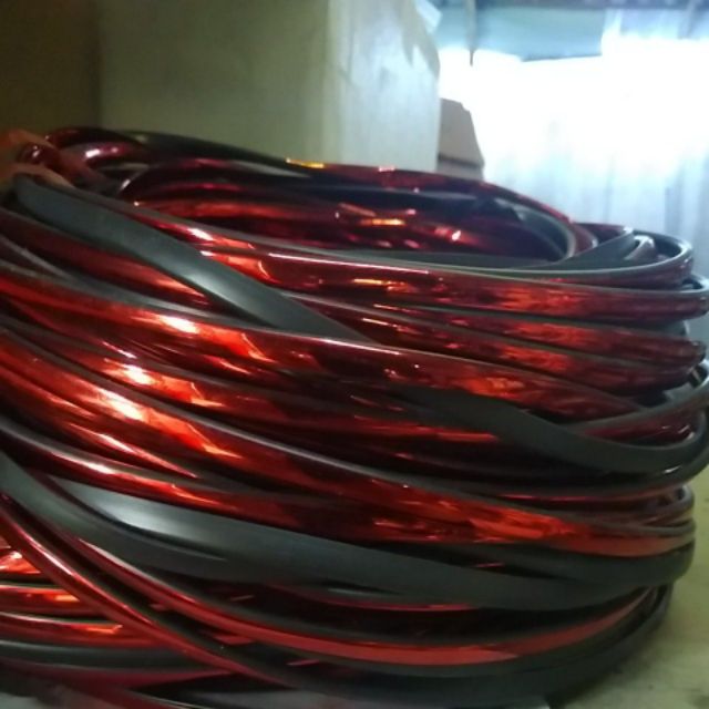 Nẹp cao su mạ crôm U ốp bình xăng vè xe mô tô 2m