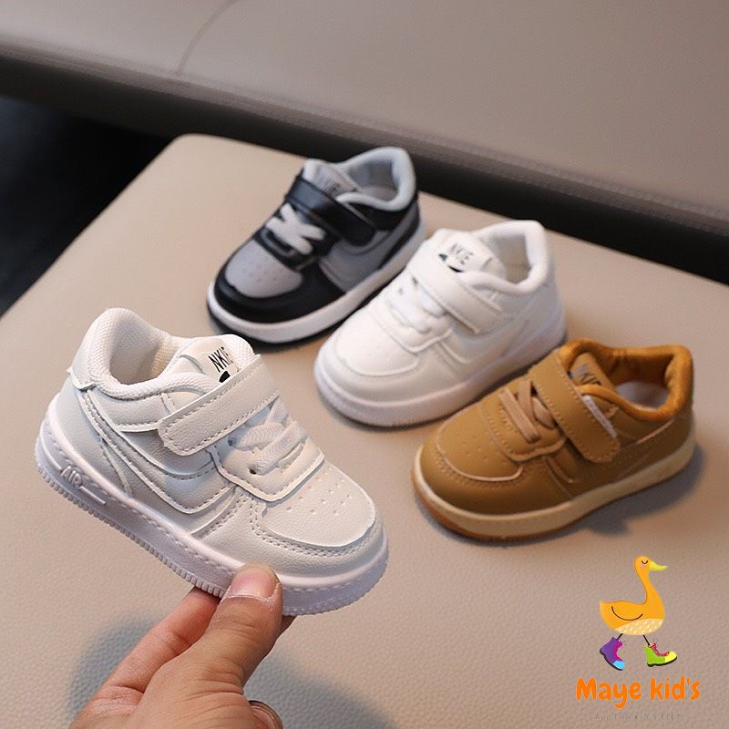 Giày thể thao trẻ em - Giày cổ thấp NIKE chất da PU êm mềm chống trơn trượt tốt cho bé nhiều màu cực xinh mẫu mới
