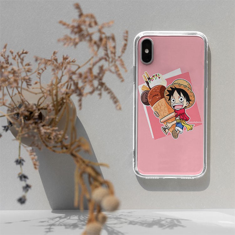 Ốp điện thoại Luffy Kem Ốc Quế One Piece cho Iphone 5 6 7 8 Plus 11 12 Pro Max X Xr TOPPOD00141