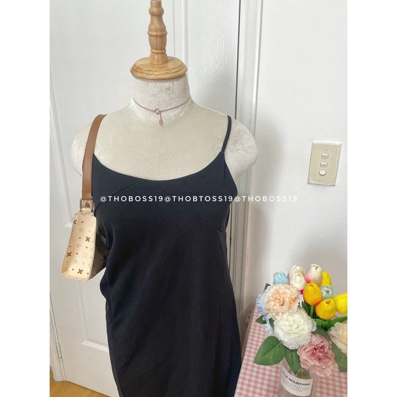 D51 - Đầm Bigsize 2 Dây Dáng Dài Xẻ Tà