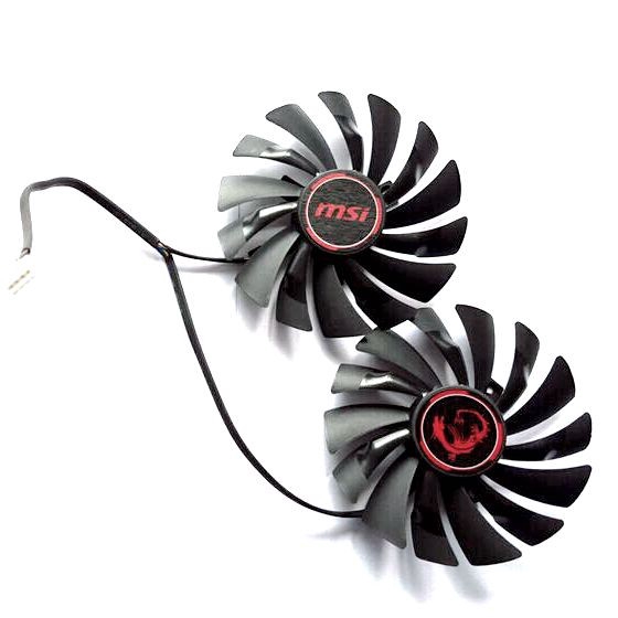 Bộ 2 Quạt Tản Nhiệt Pld10010s12hh 4pin 94mm Dc12v 0.4a Cho Msi Gtx960 Gtx950 R9 380 390 / 390x