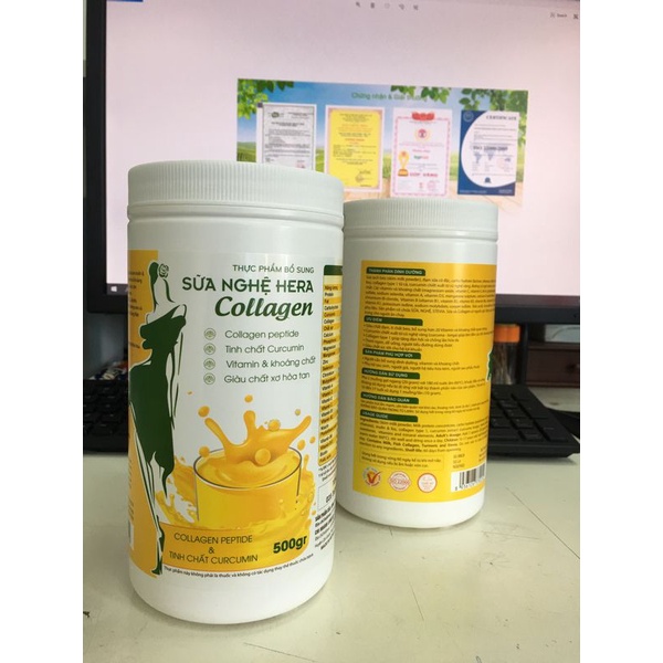 Sữa Nghệ Hera Collagen 500g [CHÍNH HÃNG] _(Giúp Đẹp Da, Hỗ Trợ Trị  - Đau Bao Tử) Sỉ lẻ