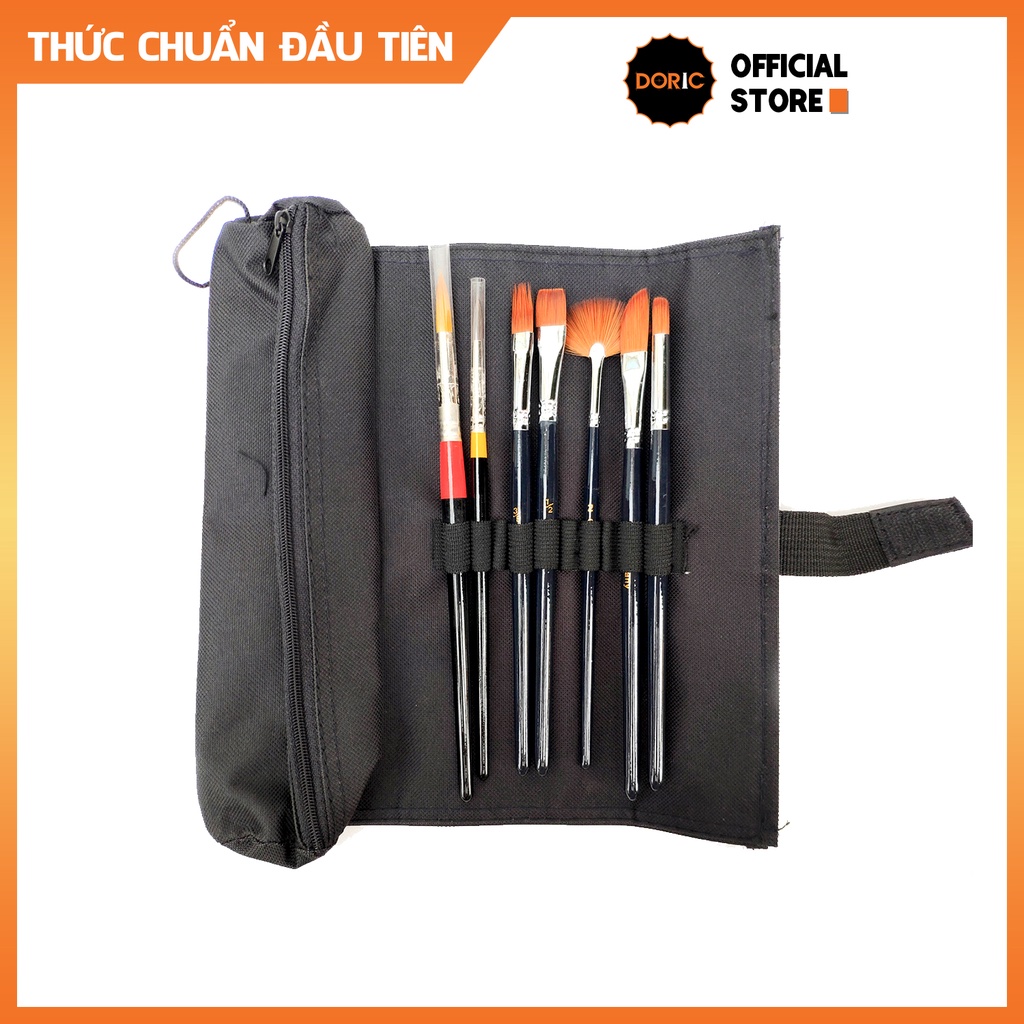 Túi đựng bút, cọ vẽ dạng cuốn - Túi đựng bút, cọ vẽ có túi ráp