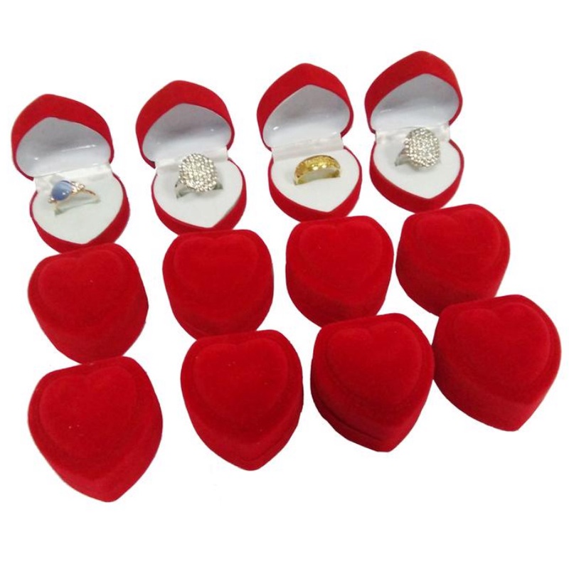 [Mới] Hộp Đựng Nhẫn Hình Trái Tim mini Tinh Tế Sắp Xếp Gọn Gàng Cho Đính Hôn / Trang Sức