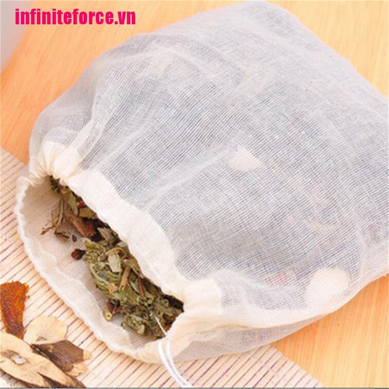 Bộ 10 Túi Lọc Trà Chất Liệu Cotton Kích Thước 8x10cm