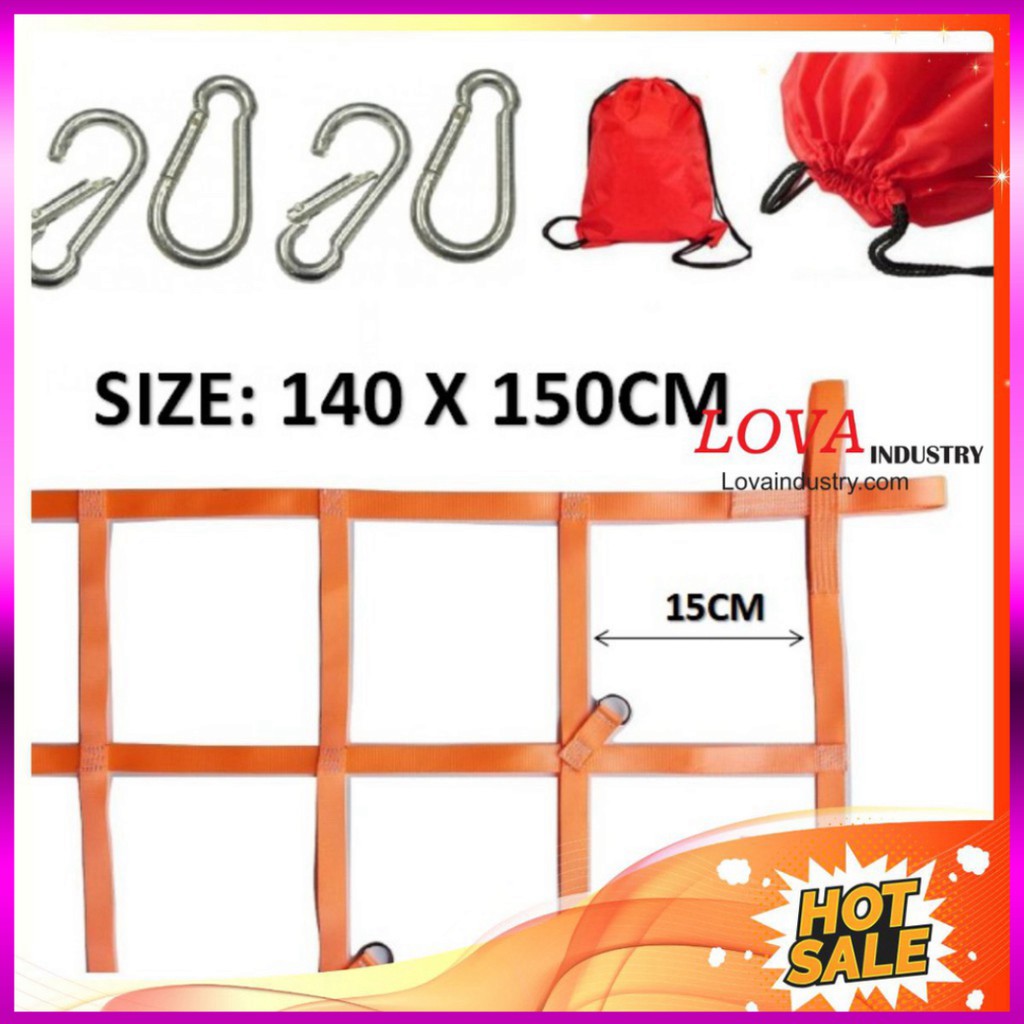 Lưới trùm hàng thùng xe bán tải 150X140 ô 15cm - ( Kho Hàng)